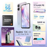 Redmi 13C 5G 6GB RAM 128GB ROM Startrail Silver