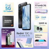 Redmi 13C 5G 6GB RAM 128GB ROM Starlight Black