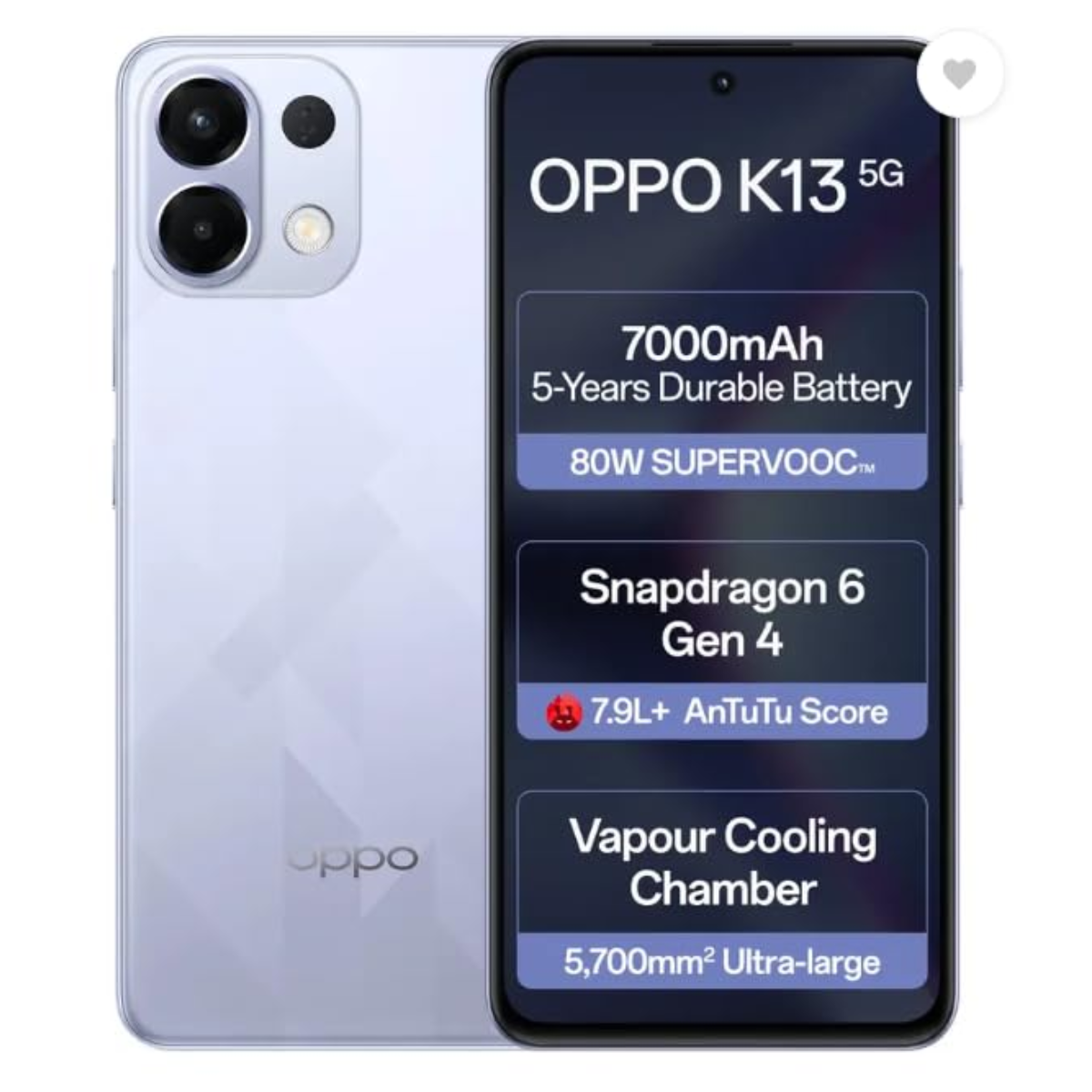 OPPO K13 5G (8+128GB) Icy Purple