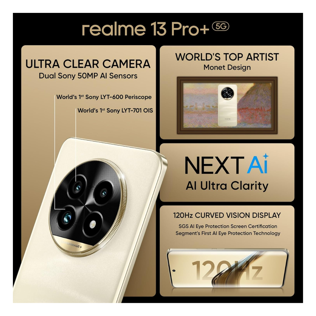 Realme 13 PRO PLUS 5G MONET GOLD 512GB 12GB
